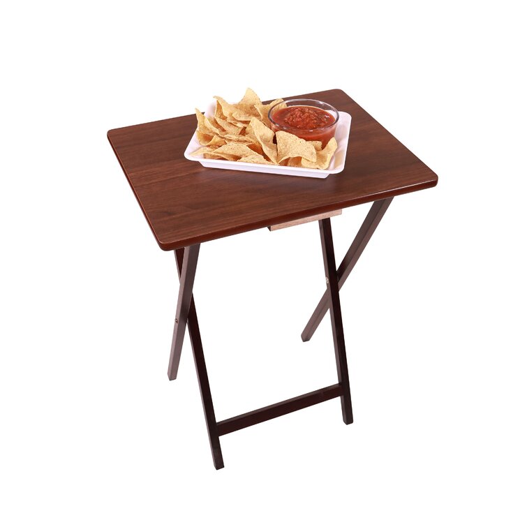 Red Barrel Studio Cherye Folding Tray Table Set 4 Pack with